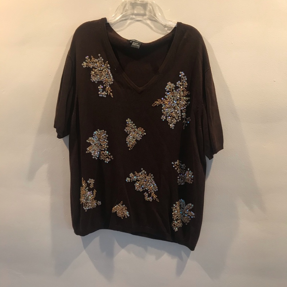 Karen Kane beaded sweater